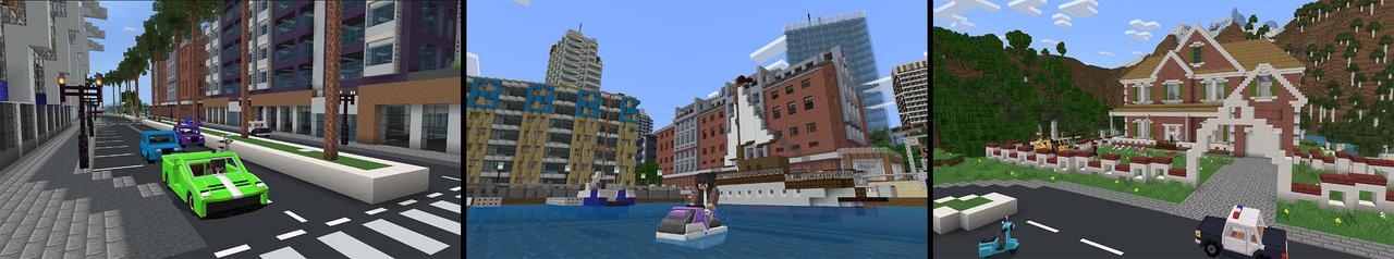 Panorama of the Minecraft Bedrock Marketplace product Millionaire Life created by MobBlocks.