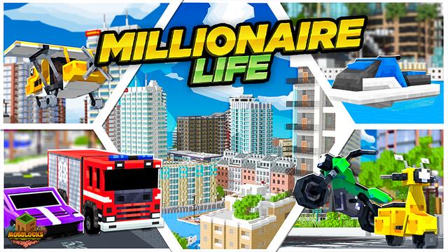 Thumbnail of the Minecraft Bedrock Marketplace product Vida de Milionário created by MobBlocks.