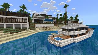 Screenshot of the Minecraft Bedrock Marketplace product Modern House Island created by MobBlocks.