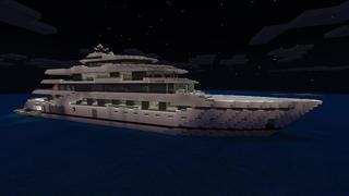 Screenshot of the Minecraft Bedrock Marketplace product Modern Super Yacht created by MobBlocks.