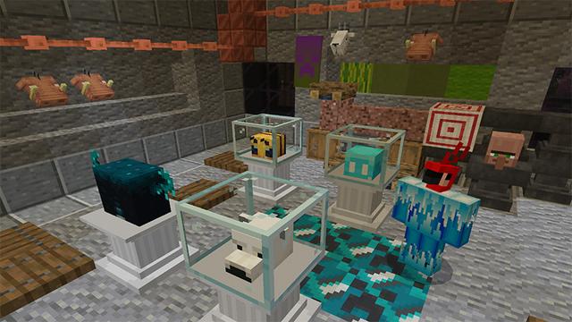 Screenshot of the Minecraft Bedrock Marketplace product More Mob Heads created by MobBlocks.
