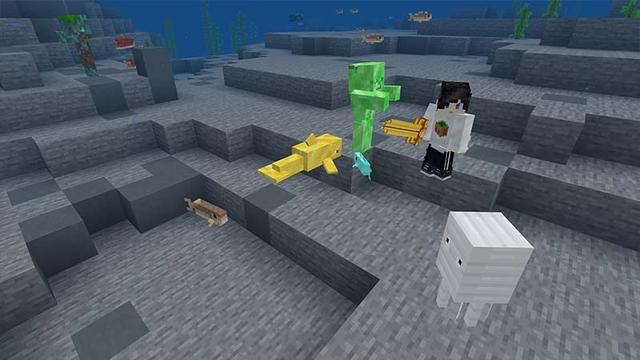 Screenshot of the Minecraft Bedrock Marketplace product Mythic Weapons created by MobBlocks.