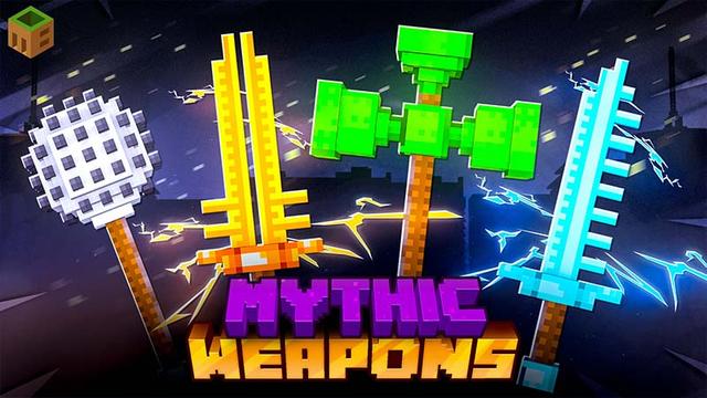 Thumbnail of the Minecraft Bedrock Marketplace product Mythic Weapons created by MobBlocks.