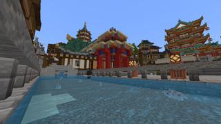 Screenshot of the Minecraft Bedrock Marketplace product Ninja City created by MobBlocks.