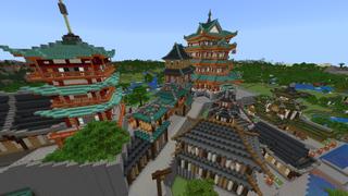 Screenshot of the Minecraft Bedrock Marketplace product Ninja City created by MobBlocks.