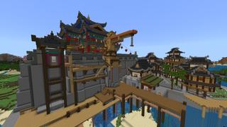 Screenshot of the Minecraft Bedrock Marketplace product Ninja City created by MobBlocks.
