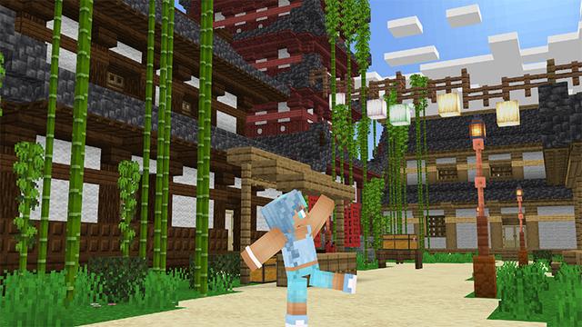 Screenshot of the Minecraft Bedrock Marketplace product Ninja Kingdom created by MobBlocks.