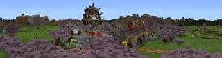 Panorama of the Minecraft Bedrock Marketplace product Ninja Town created by MobBlocks.