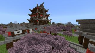 Screenshot of the Minecraft Bedrock Marketplace product Ninja Town created by MobBlocks.