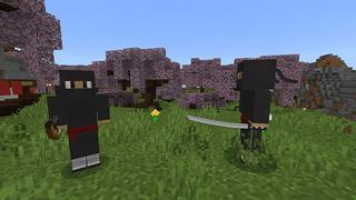 Screenshot of the Minecraft Bedrock Marketplace product Ninja Town created by MobBlocks.