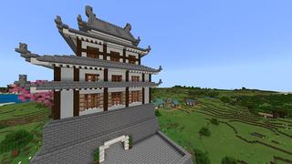 Screenshot of the Minecraft Bedrock Marketplace product Ninja Village created by MobBlocks.