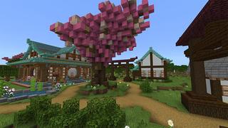 Screenshot of the Minecraft Bedrock Marketplace product Ninja Village created by MobBlocks.