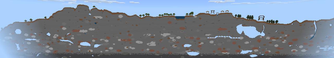 Panorama of the Minecraft Bedrock Marketplace product ONE BLOCK WIDE created by MobBlocks.