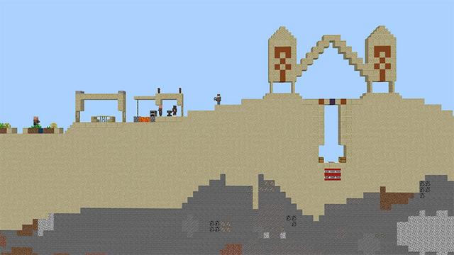 Screenshot of the Minecraft Bedrock Marketplace product ONE BLOCK WIDE created by MobBlocks.