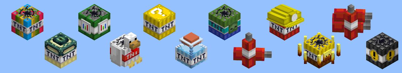 Panorama of the Minecraft Bedrock Marketplace product OP TNT created by MobBlocks.