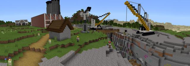 Panorama of the Minecraft Bedrock Marketplace product Ores Galore created by MobBlocks.