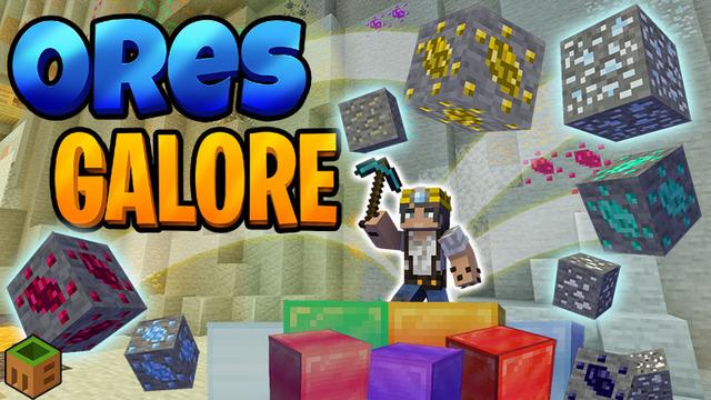 Thumbnail of the Minecraft Bedrock Marketplace product Ores Galore created by MobBlocks.