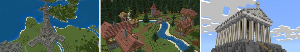 Panorama of the Minecraft Bedrock Marketplace product Our Earth: Europe created by MobBlocks.