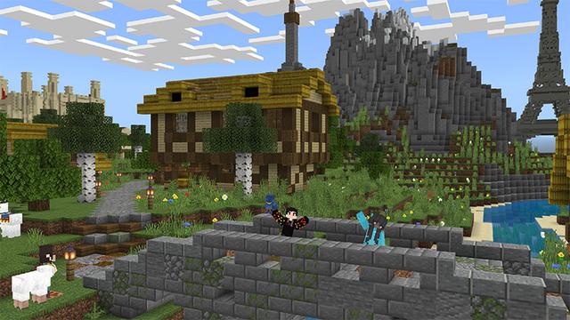 Screenshot of the Minecraft Bedrock Marketplace product Our Earth: Europe created by MobBlocks.