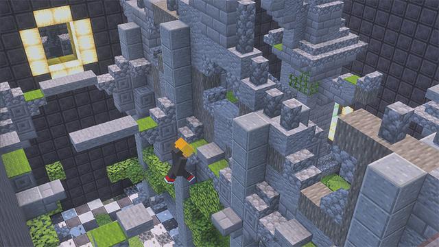 Screenshot of the Minecraft Bedrock Marketplace product Parkour Grid created by MobBlocks.