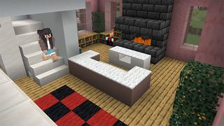 Screenshot of the Minecraft Bedrock Marketplace product Pink Village created by MobBlocks.