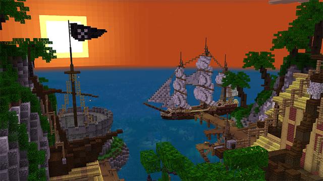 Screenshot of the Minecraft Bedrock Marketplace product Pirate Base created by MobBlocks.
