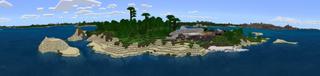 Panorama of the Minecraft Bedrock Marketplace product Plane Crash created by MobBlocks.