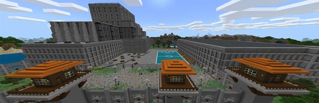 Panorama of the Minecraft Bedrock Marketplace product Prison Escape created by MobBlocks.