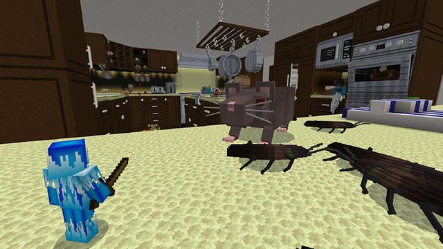 Screenshot of the Minecraft Bedrock Marketplace product Rat In The Kitchen created by MobBlocks.