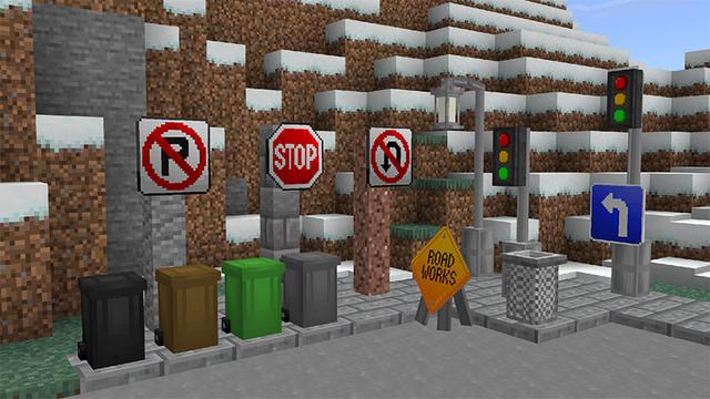 Screenshot of the Minecraft Bedrock Marketplace product Roads + Add-On created by MobBlocks.