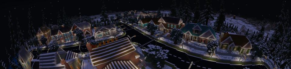 Panorama of the Minecraft Bedrock Marketplace product Santa's Lucky Blocks created by MobBlocks.