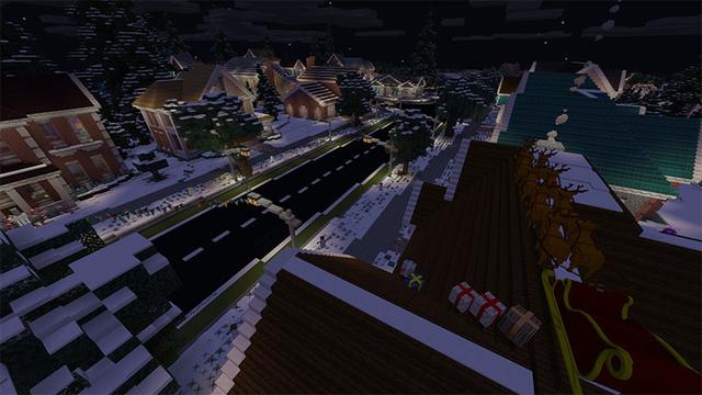 Screenshot of the Minecraft Bedrock Marketplace product Santa's Lucky Blocks created by MobBlocks.