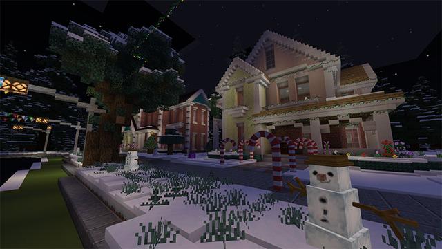 Screenshot of the Minecraft Bedrock Marketplace product Santa's Lucky Blocks created by MobBlocks.
