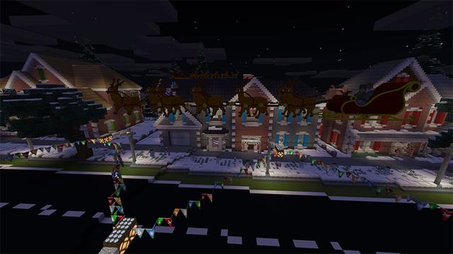 Screenshot of the Minecraft Bedrock Marketplace product Santa's Lucky Blocks created by MobBlocks.