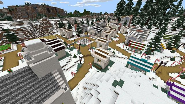 Screenshot of the Minecraft Bedrock Marketplace product Santa's Lucky Blocks created by MobBlocks.