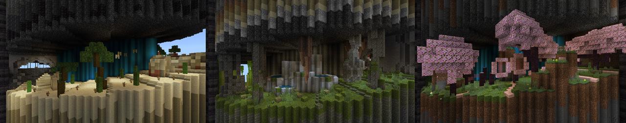 Panorama of the Minecraft Bedrock Marketplace product Spiral Parkour created by MobBlocks.