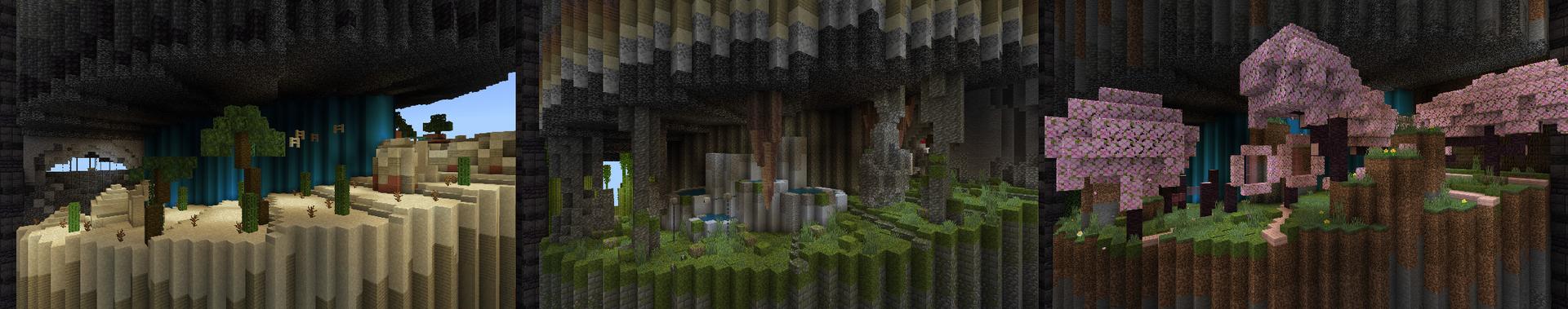 Panorama of the Minecraft Bedrock Marketplace product Spiral Parkour created by MobBlocks.