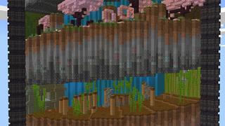 Screenshot of the Minecraft Bedrock Marketplace product Spiral Parkour created by MobBlocks.