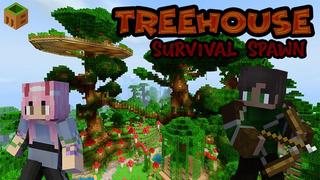 Thumbnail of the Minecraft Bedrock Marketplace product Spawn de survie dans la maison de l'arbre created by MobBlocks.
