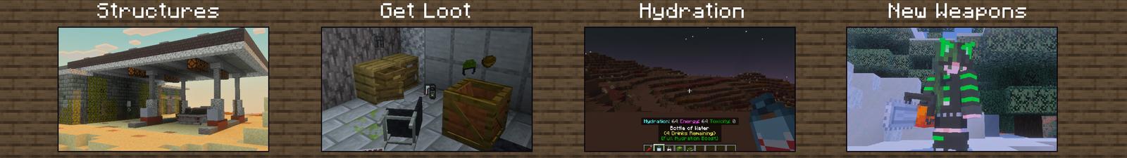 Panorama of the Minecraft Bedrock Marketplace product True Survival Zombie Apocalypse Add-On created by MobBlocks.