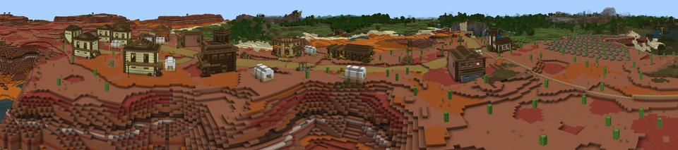 Panorama of the Minecraft Bedrock Marketplace product Wild West created by MobBlocks.