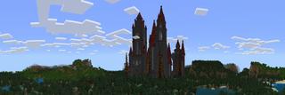 Panorama of the Minecraft Bedrock Marketplace product Witches Castle created by MobBlocks.