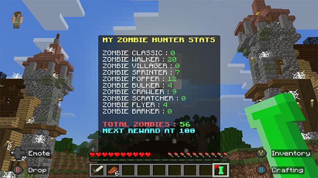 Screenshot of the Minecraft Bedrock Marketplace product Zombies created by MobBlocks.