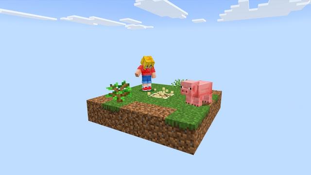 Screenshot of the Minecraft Bedrock Marketplace product One Block+ created by Mod Block.