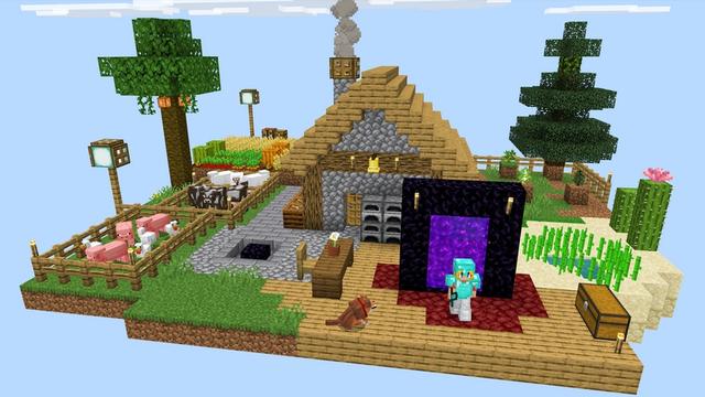 Screenshot of the Minecraft Bedrock Marketplace product One Block+ created by Mod Block.