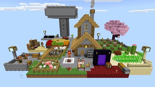 Screenshot of the Minecraft Bedrock Marketplace product One Block+ created by Mod Block.