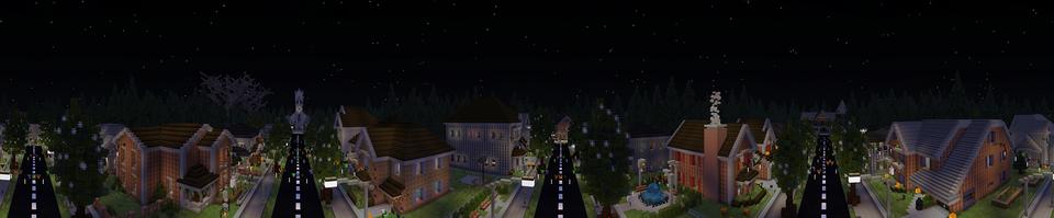Panorama of the Minecraft Bedrock Marketplace product All Hallows Eve created by Monster Egg Studios.