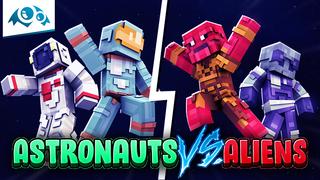 Thumbnail of the Minecraft Bedrock Marketplace product Astronauts VS Aliens created by Monster Egg Studios.