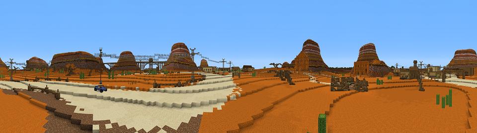 Panorama of the Minecraft Bedrock Marketplace product Buggy Discovery created by Monster Egg Studios.