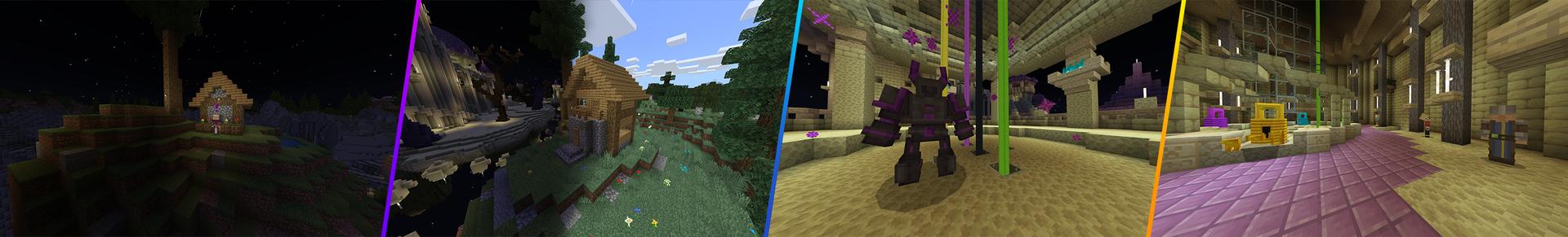 Panorama of the Minecraft Bedrock Marketplace product End Base created by Monster Egg Studios.